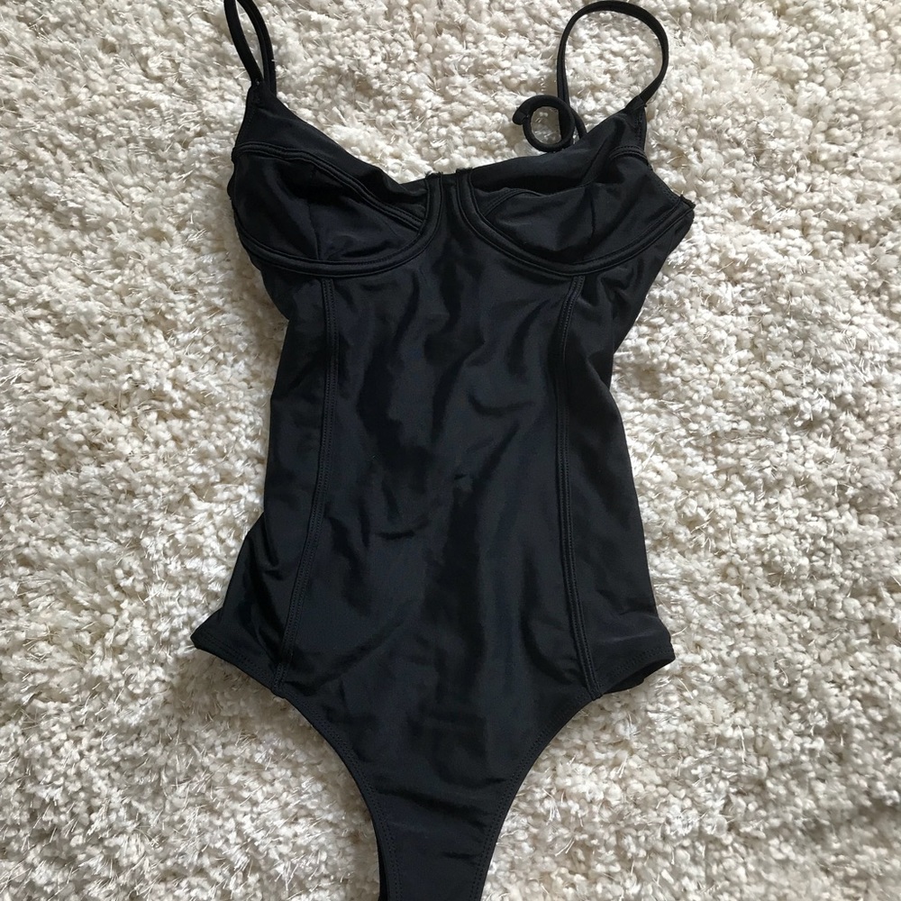 Black one piece swimsuit